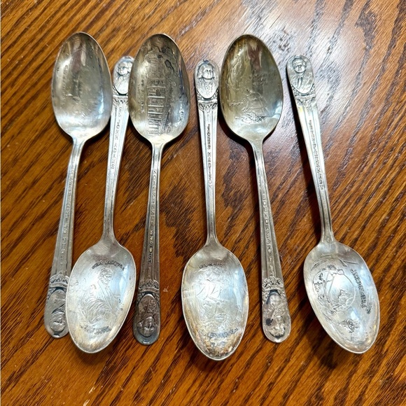 Wm Rogers Other - Vintage Silver Plate Collectible U.S. Presidents Spoons Set of 6
